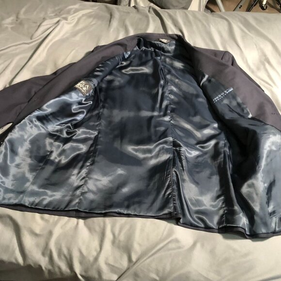 Jos. A. Bank Mens Blazer Jacket 42R Navy Wool Blend Classic Fit Double Button - Picture 14 of 16